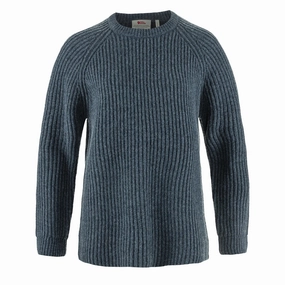 Online Exclusive Offer Fjallraven Womens Ovik Rib Sweater Navy