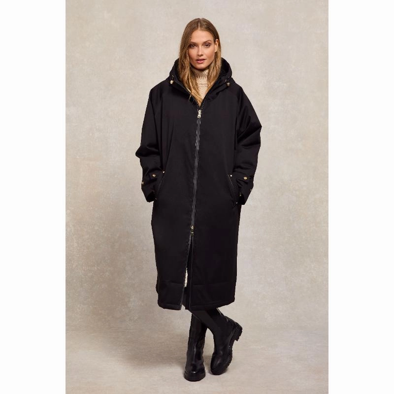 Holland Cooper Ladies One-Size Waterproof Country Dry Coat - Black Special Steal Event Shop Today Save