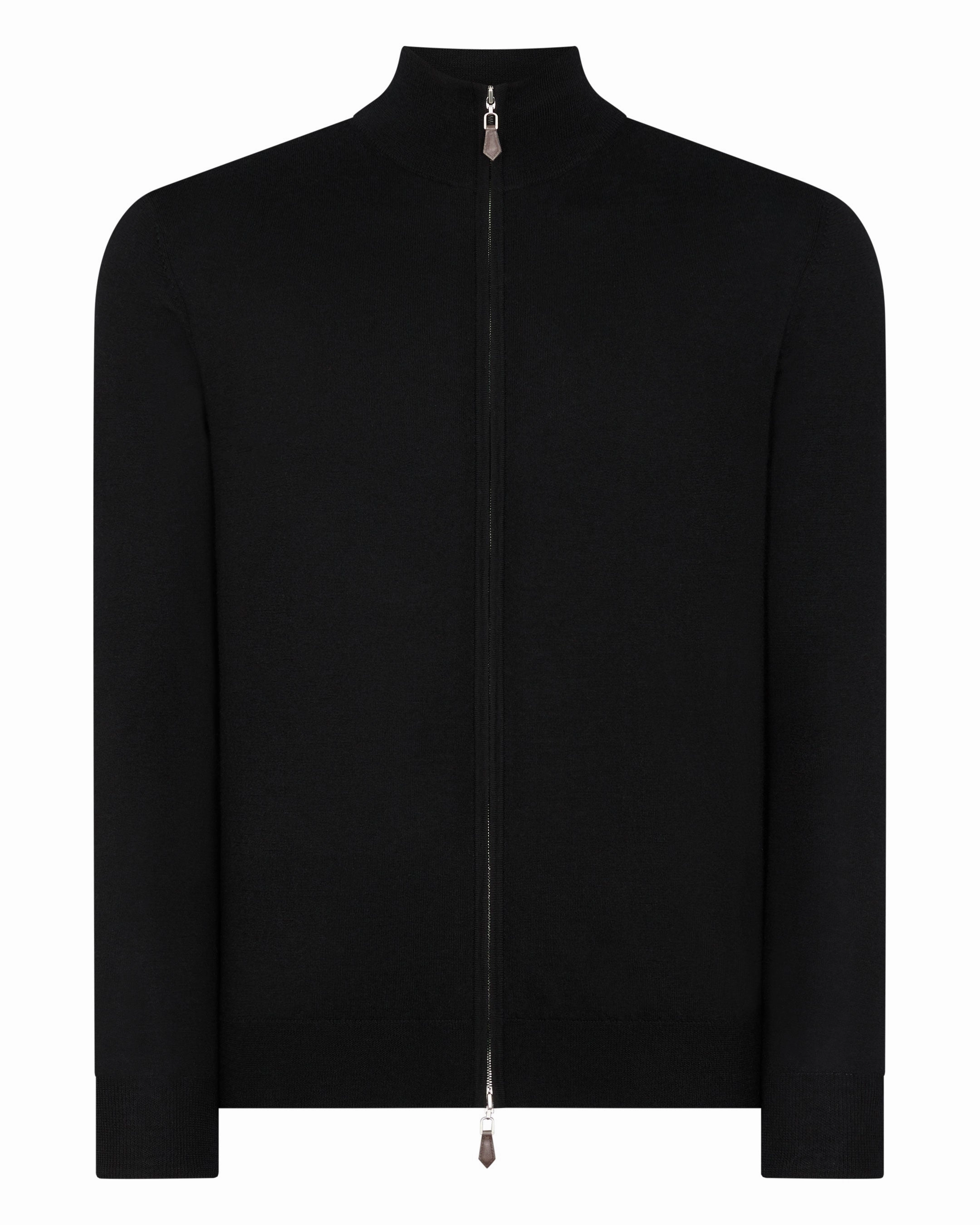 Men'S Hyde Fine Gauge Cashmere Full Zip Jumper Black Mega Discount Today Daily Special Offer