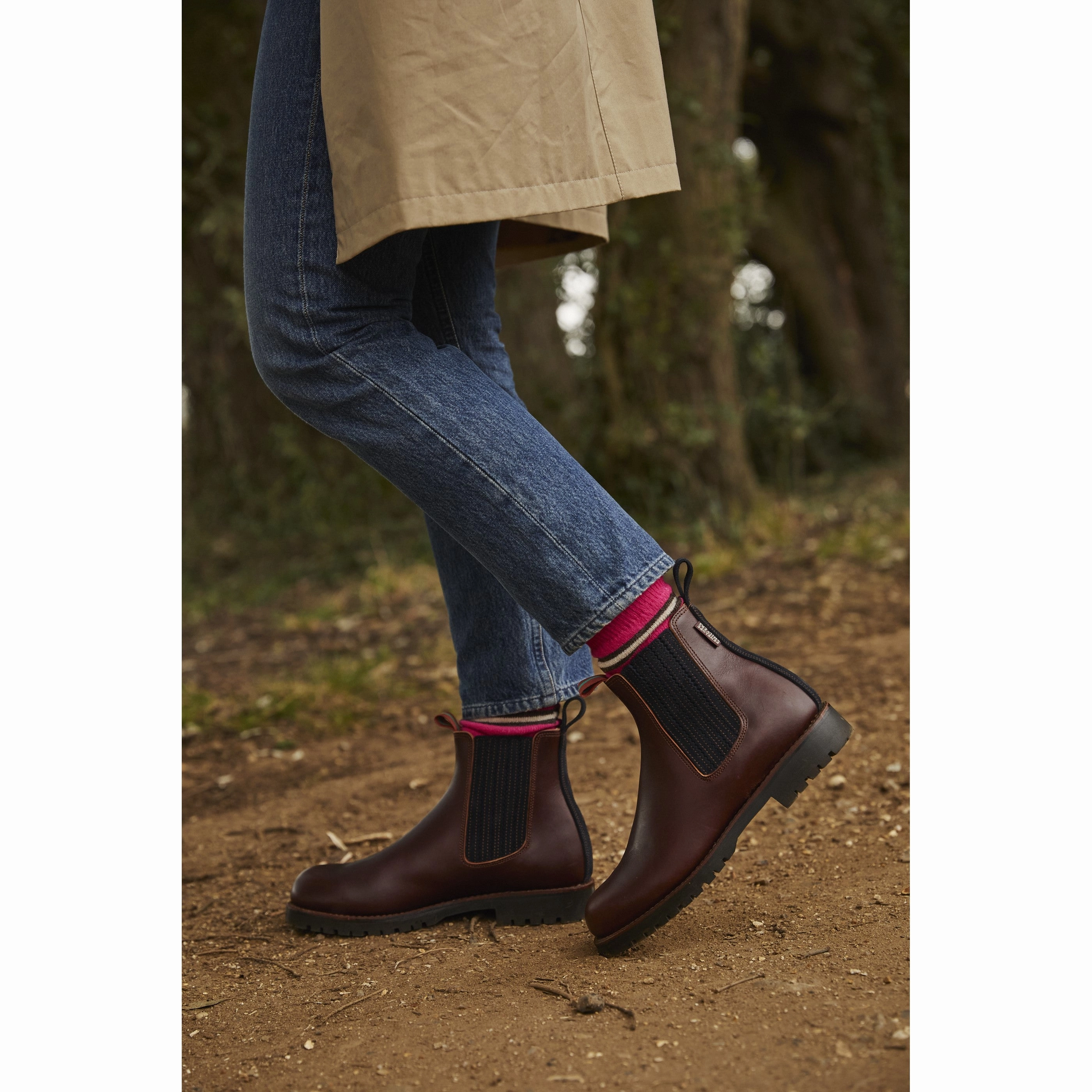 Today Only Offer Special Steal Event Penelope Chilvers Oscar Shearling Lined Ladies Leather Boots - Conker/Navy