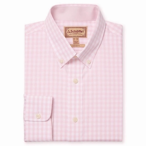 Schoffel Harlyn Tailored Mens Shirt - Pink Check Hot Discount Deal