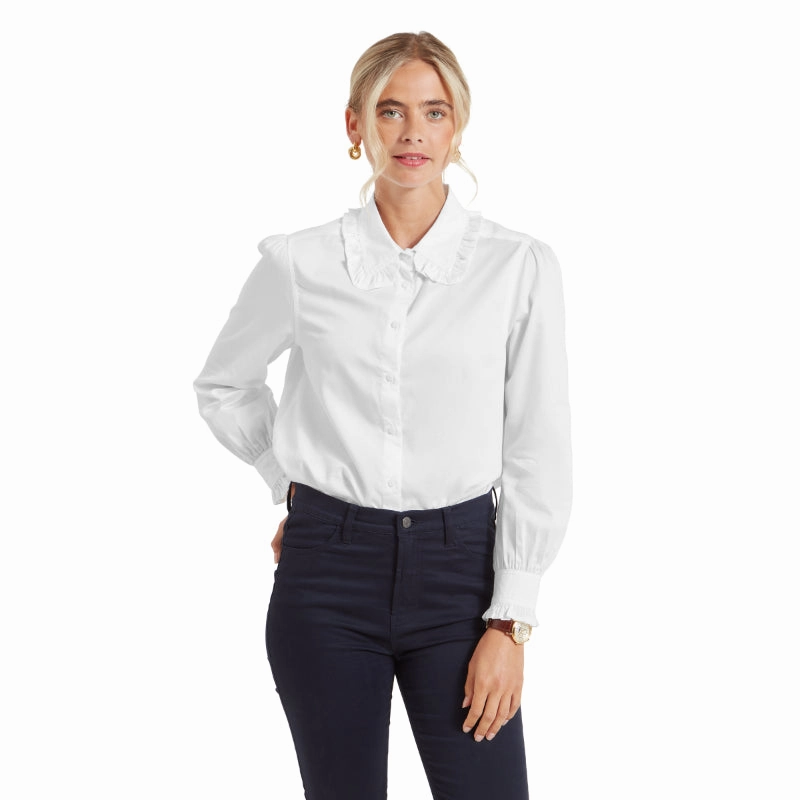 Schoffel Somerleyton Ladies Shirt - White Exclusive Holiday Deal Shop Save Big