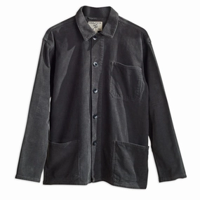 Hot Pick Sale Uskees 3001 Buttoned Cord Overshirt Faded Black