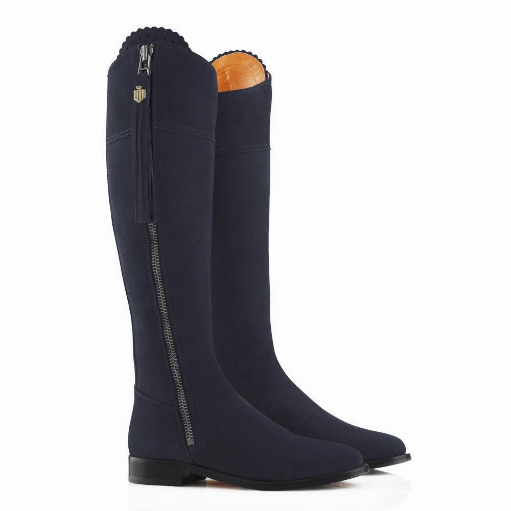 Fairfax & Favor Regina Ladies Suede Boot - Navy Flash Pick Today Hot Offer Inside