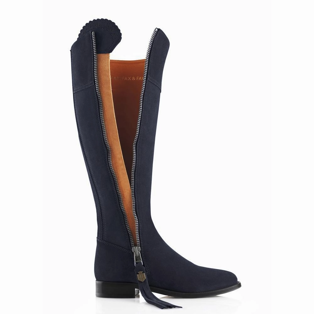 Hot Discount Deal Fairfax & Favor Regina Ladies Suede Boot - Navy