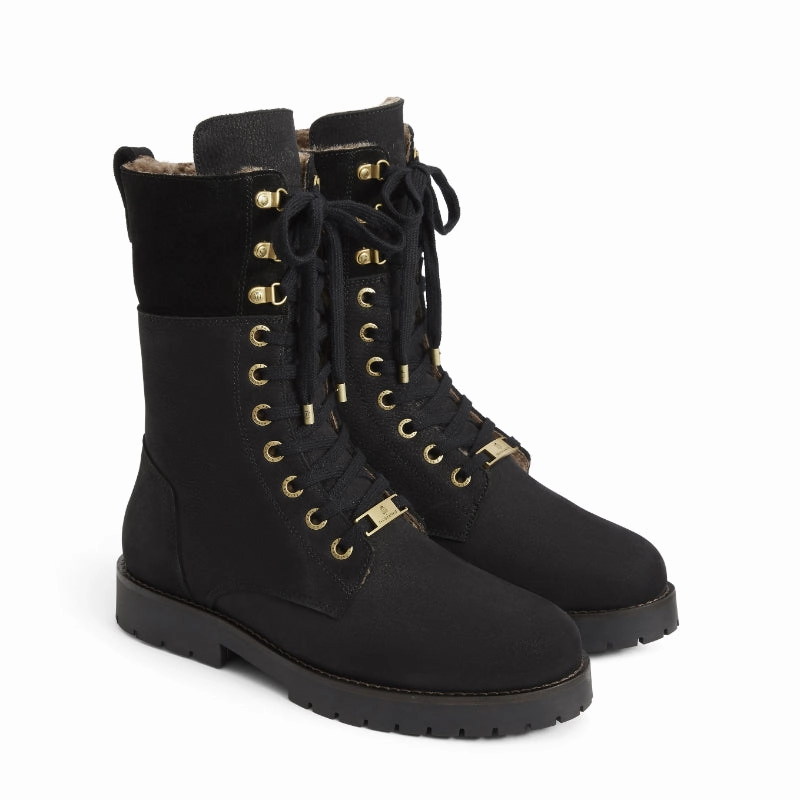 Price Drop Today Fairfax & Favor Anglesey Ladies Shearling Lined Boot (Stockist Exclusive) - Black