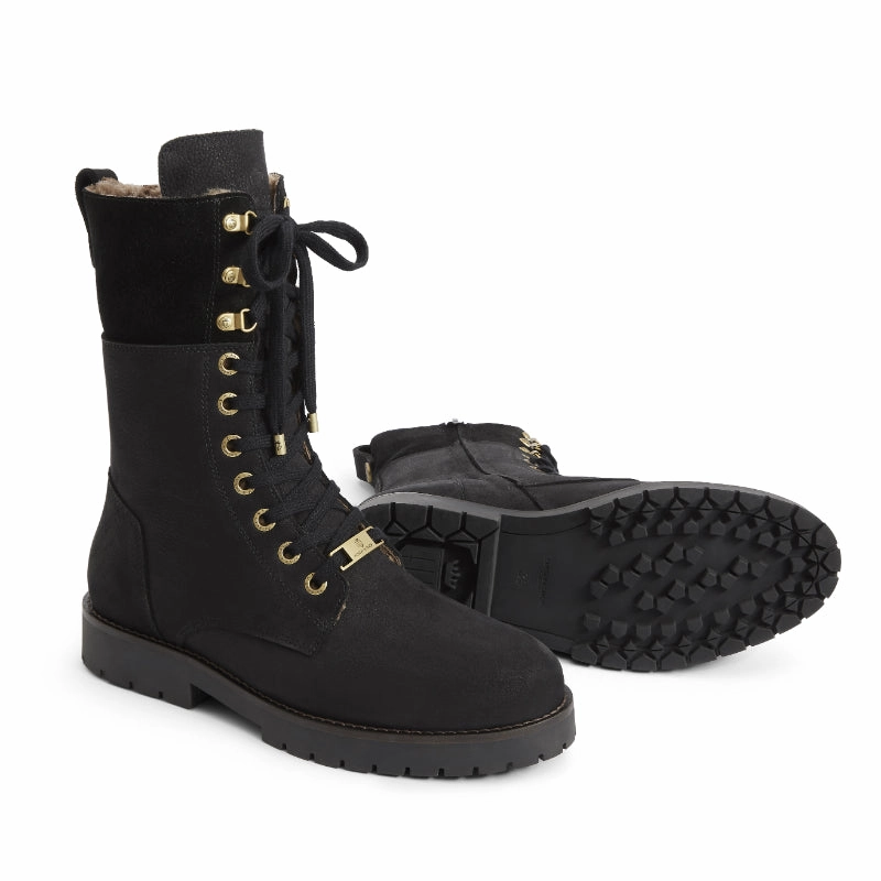 Fairfax & Favor Anglesey Ladies Shearling Lined Boot (Stockist Exclusive) - Black Exclusive Deal Inside Grab Your Savings
