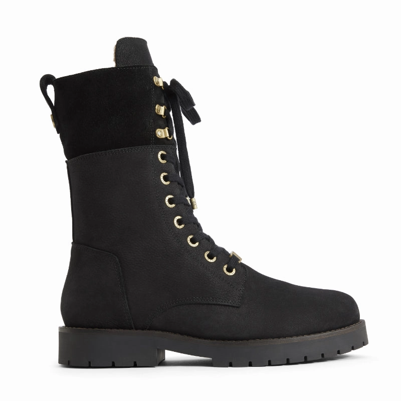 Fairfax & Favor Anglesey Ladies Shearling Lined Boot (Stockist Exclusive) - Black Hot Offer Frenzy Flash Sale Now