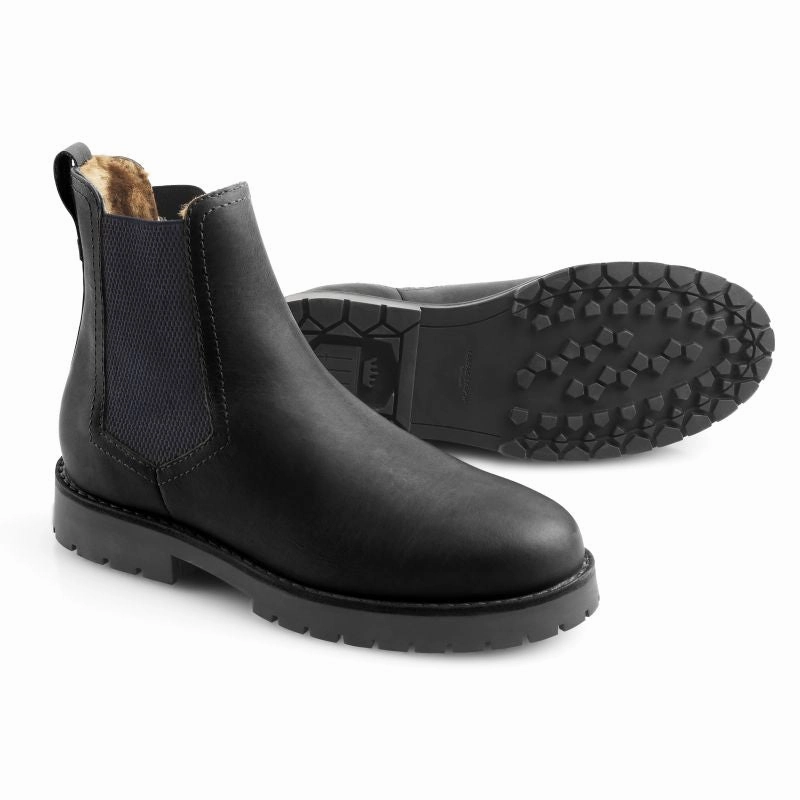 Fairfax & Favor Boudica Fur-Lined Ladies Leather Boot - Black Last Chance Offer