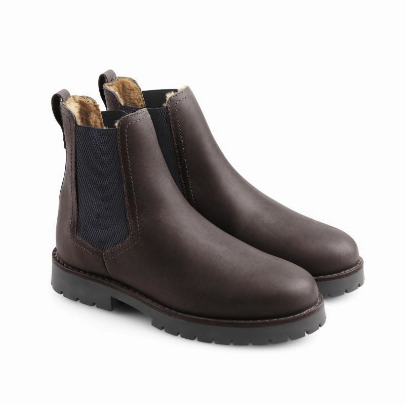 Fairfax & Favor Boudica Fur-Lined Ladies Leather Boot - Mahogany Steal the Deal Now