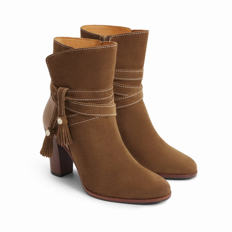 Save Big Online Fairfax & Favor Dorset Suede Ladies Ankle Boot - Tan