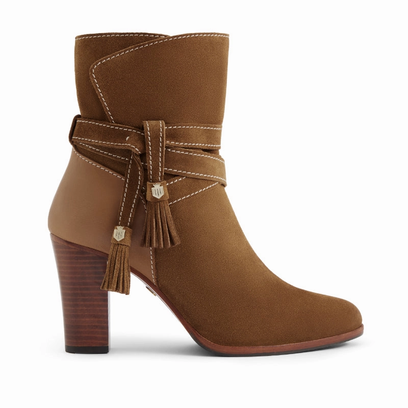 Fairfax & Favor Dorset Suede Ladies Ankle Boot - Tan Today Only Discount Exclusive Holiday Deal