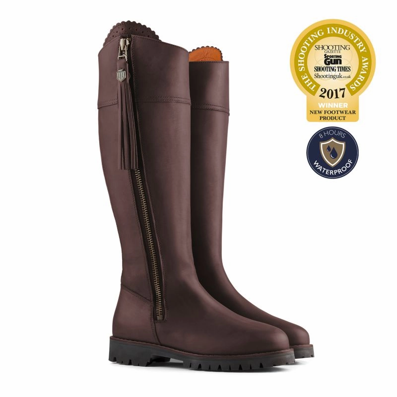 MustHave Clearance Limited Offer Alert Fairfax & Favor Explorer Regular Fit Ladies Waterproof Boots - Mahogany
