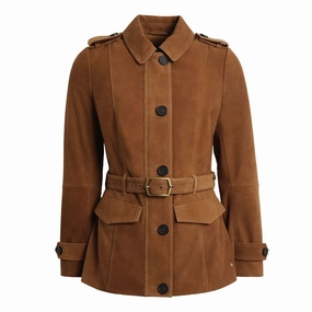 Save Big Online Fairfax & Favor Frances Ladies Suede Jacket - Tan
