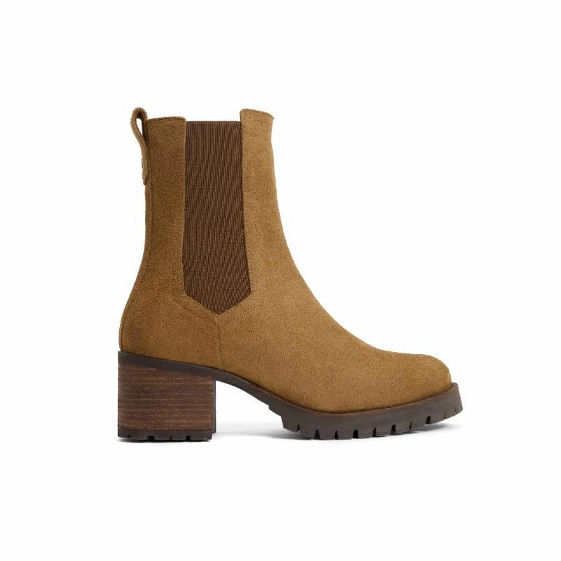 Fairfax & Favor Heeled Boudica Ladies Suede Boot - Tan Today Only Discount Alert