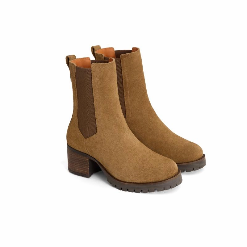 Save Today Event Fairfax & Favor Heeled Boudica Ladies Suede Boot - Tan