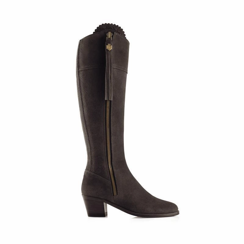 Daily Hot Deal Limited Stock Deals Fairfax & Favor Heeled Regina Sporting Fit Ladies Suede Boot - Chocolate