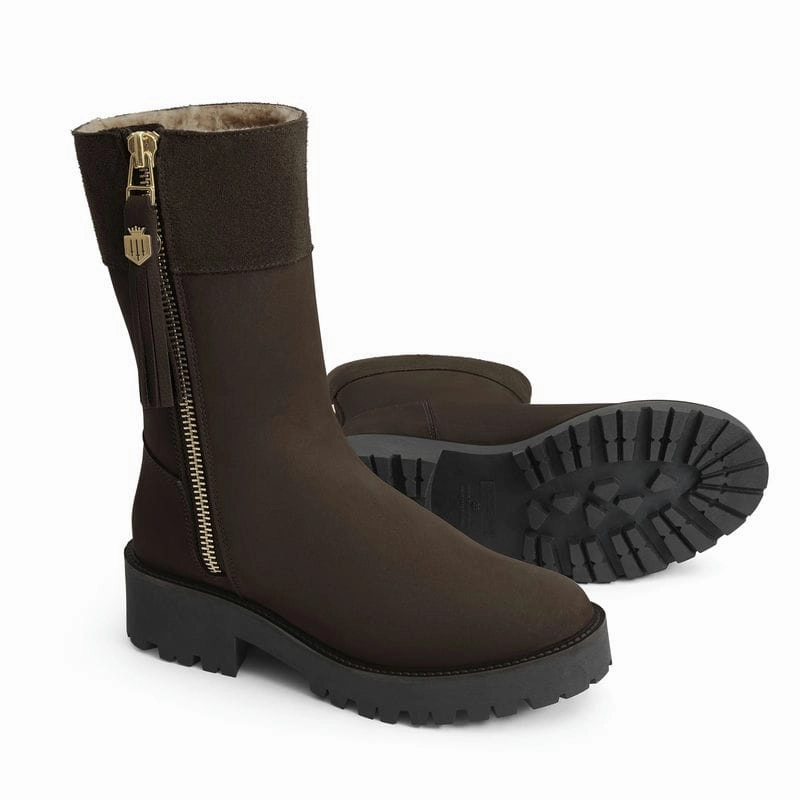 Best Deal Alert Fairfax & Favor Paris Shearling Lined Ladies Boot - Chocolate
