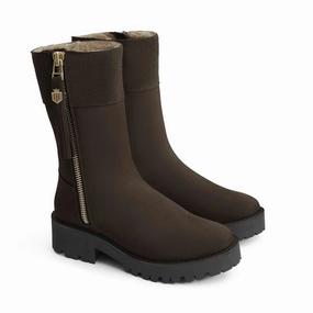 Trending Now Discount Special Offer Inside Fairfax & Favor Paris Shearling Lined Ladies Boot - Chocolate