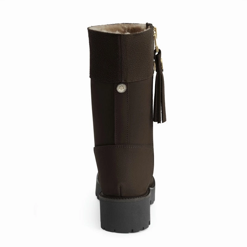 Fairfax & Favor Paris Shearling Lined Ladies Boot - Chocolate Mega Discount Event