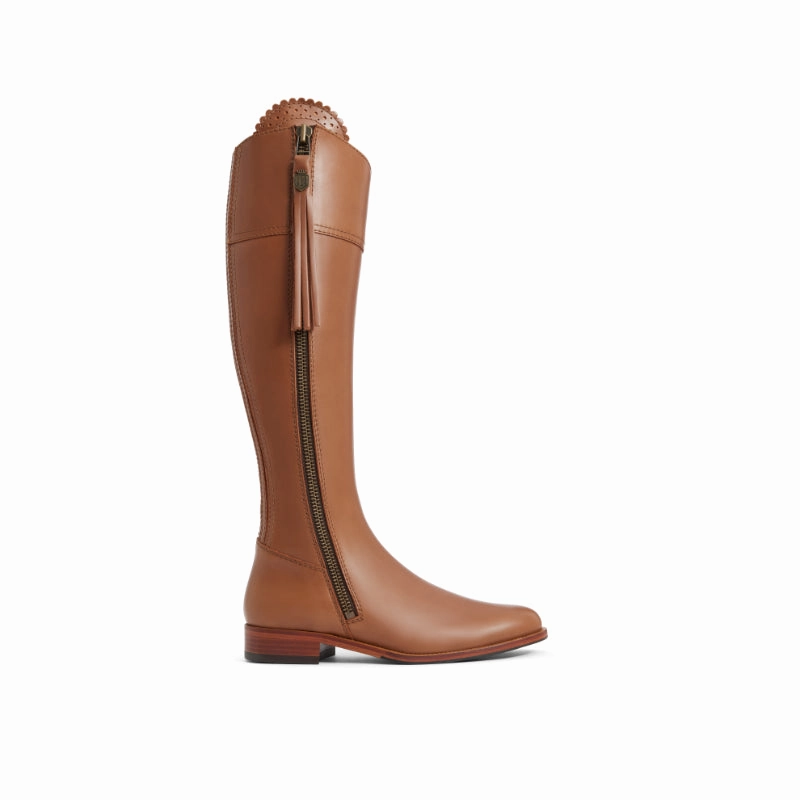 Todays Steal Fairfax & Favor Regina Ladies Leather Boot - Tan