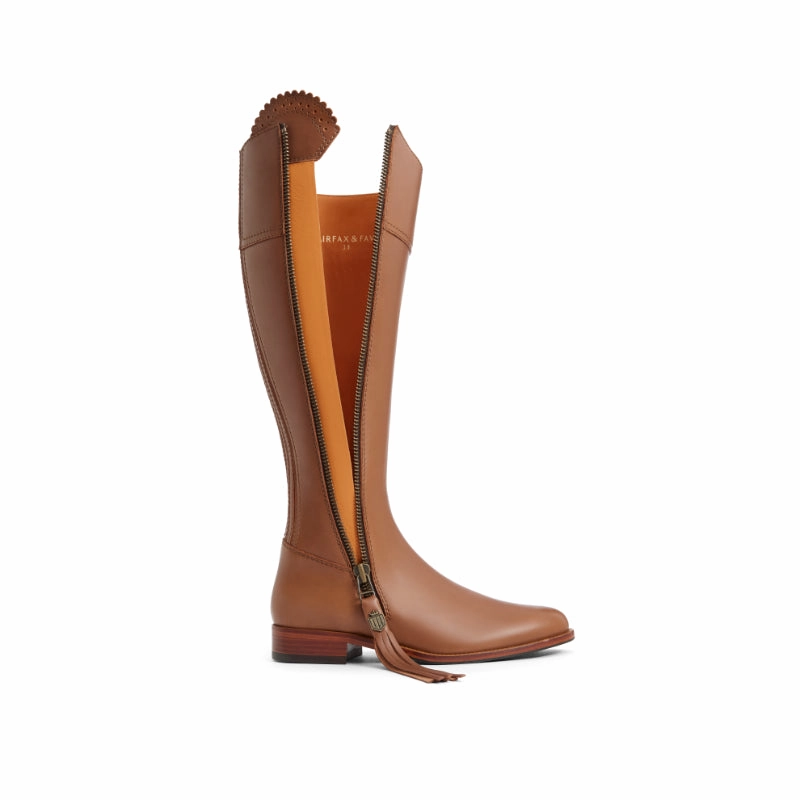 Fairfax & Favor Regina Ladies Leather Boot - Tan Gift Sale Event