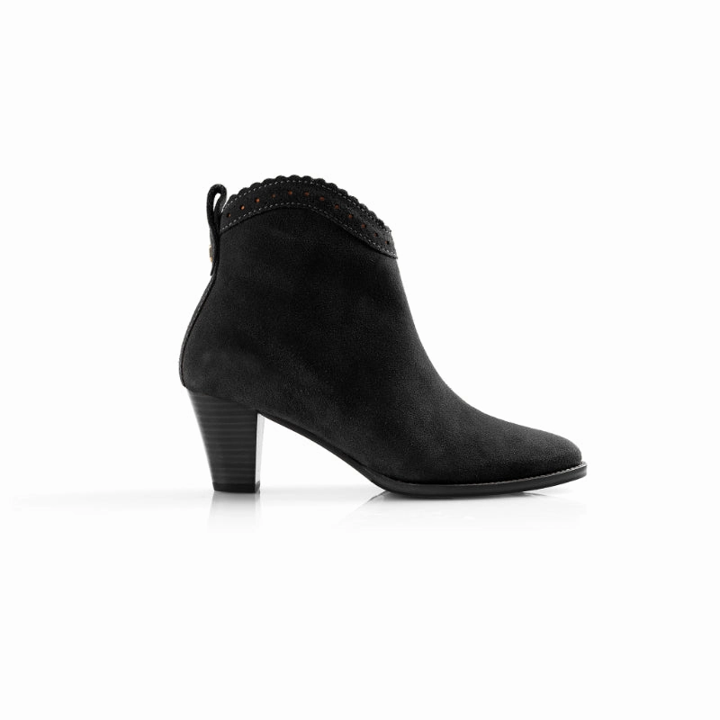 Fairfax & Favor Regina Ladies Suede Ankle Boot - Black Shop Grab Savings