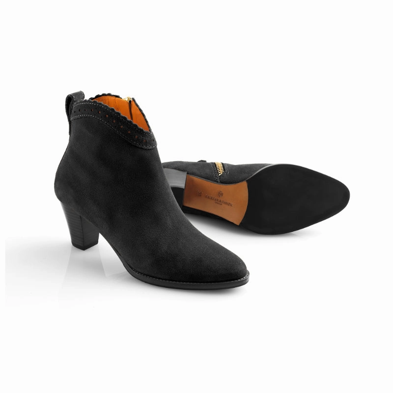 Fairfax & Favor Regina Ladies Suede Ankle Boot - Black Clearance Savings Now Trending Offer Today