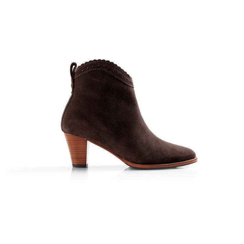 Hot Sale Today Dont Miss This Deal Fairfax & Favor Regina Ladies Suede Ankle Boot - Chocolate