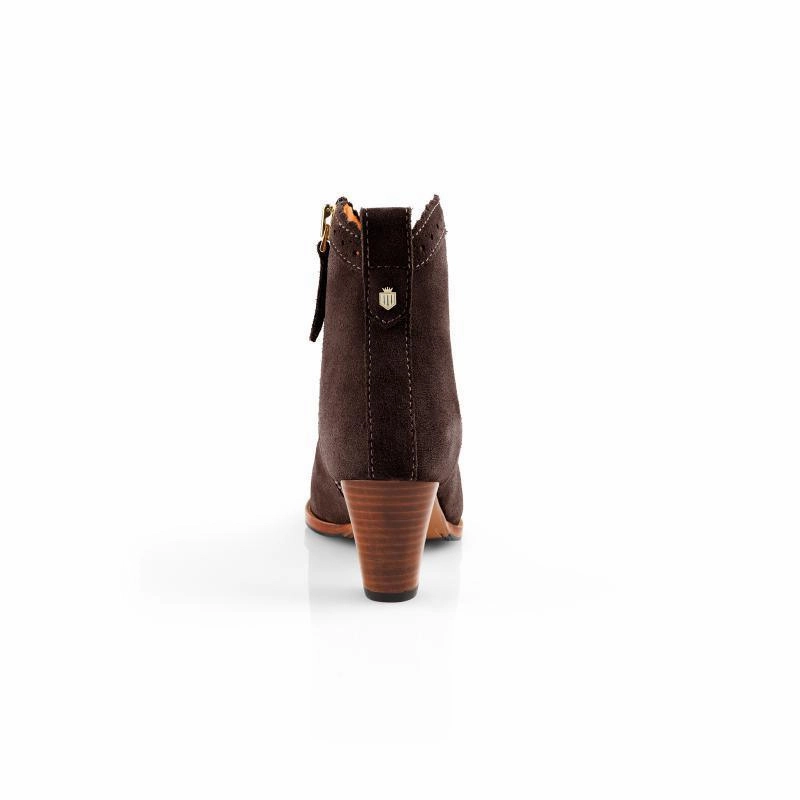 Fairfax & Favor Regina Ladies Suede Ankle Boot - Chocolate Flash Discount Today Special Offer Inside