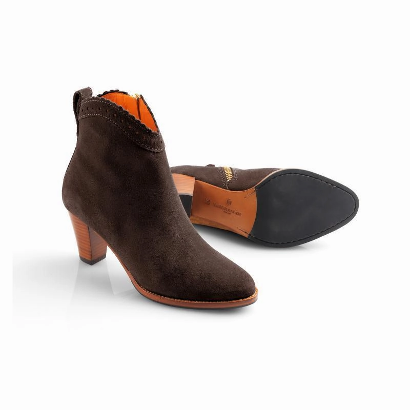 Shop Hot Picks Todays Trending Deals Fairfax & Favor Regina Ladies Suede Ankle Boot - Chocolate