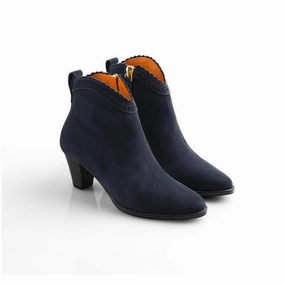 Fairfax & Favor Regina Ladies Suede Ankle Boot - Navy Hot Sale Alert Instant Deal Today