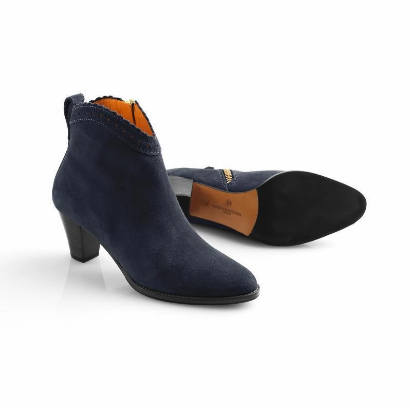 Fairfax & Favor Regina Ladies Suede Ankle Boot - Navy Clearance Event Alert Dont Miss This Deal