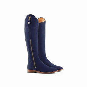 Fairfax & Favor Regina Ladies Suede Boot - Ink Limited Time Sale