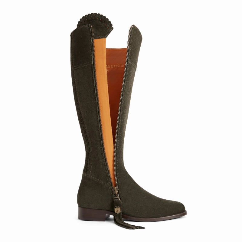 Fairfax & Favor Regina Ladies Suede Boot - Moss Green Best Seller Deal