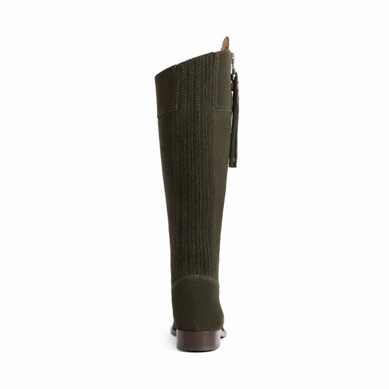 Fairfax & Favor Regina Ladies Suede Boot - Moss Green Limited Stock Offer Clearance Sale
