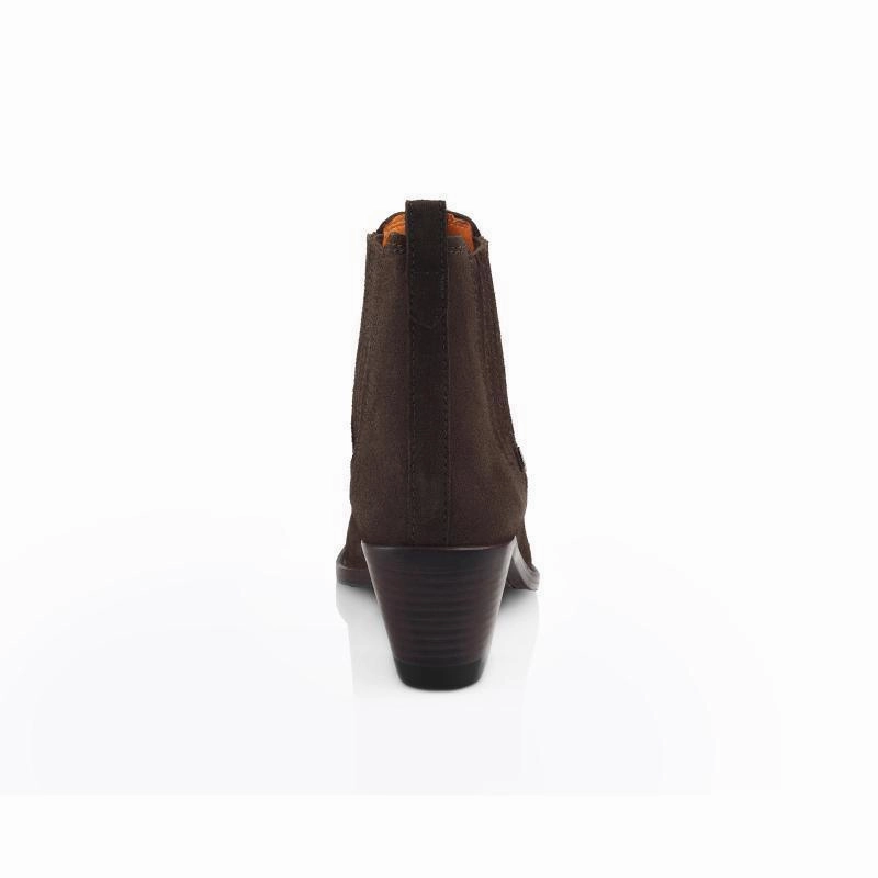 Fairfax & Favor Rockingham Heeled Ladies Suede Ankle Boot - Chocolate Grab It Before Gone