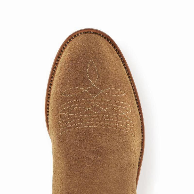 Fairfax & Favor Rockingham Heeled Ladies Suede Ankle Boot - Tan Clearance Event Today