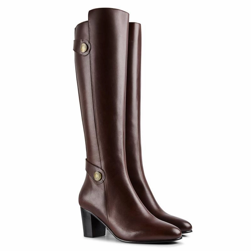 Mega Sale Now Hot Offer Event Fairfax & Favor Upton Heeled Ladies Boot - Mahogany