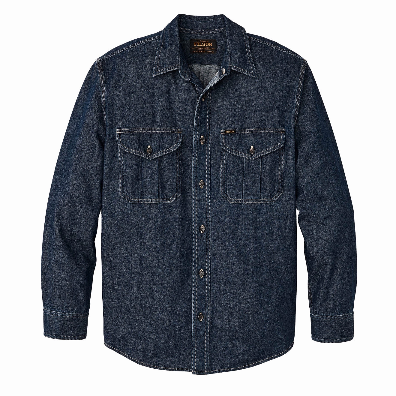 Unmissable Deal Today Filson Denim Guide Shirt Rinse Indigo