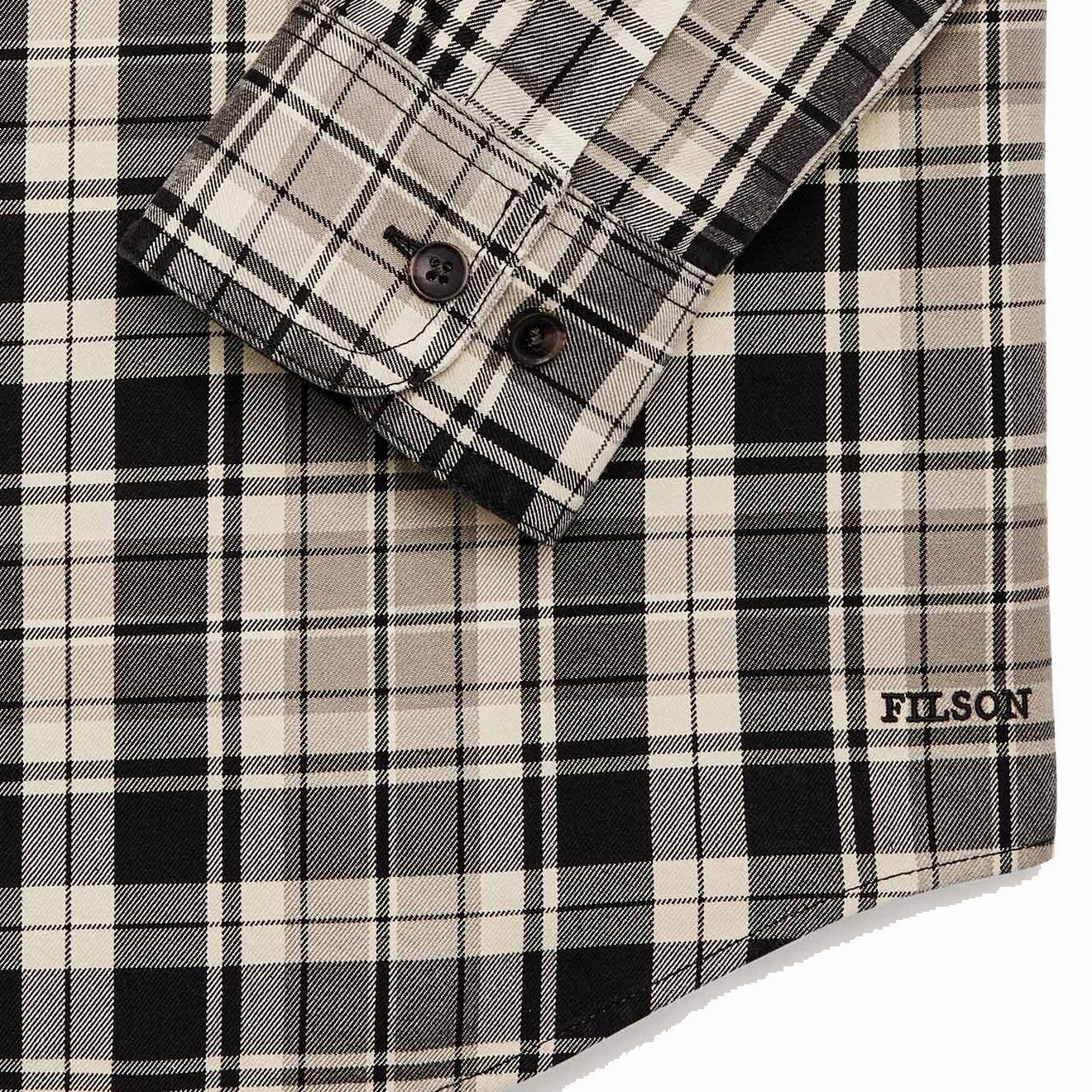 Deal Frenzy Today Clearance Event Filson Lightweight Alaskan Guide Shirt Cream / Black / Gray