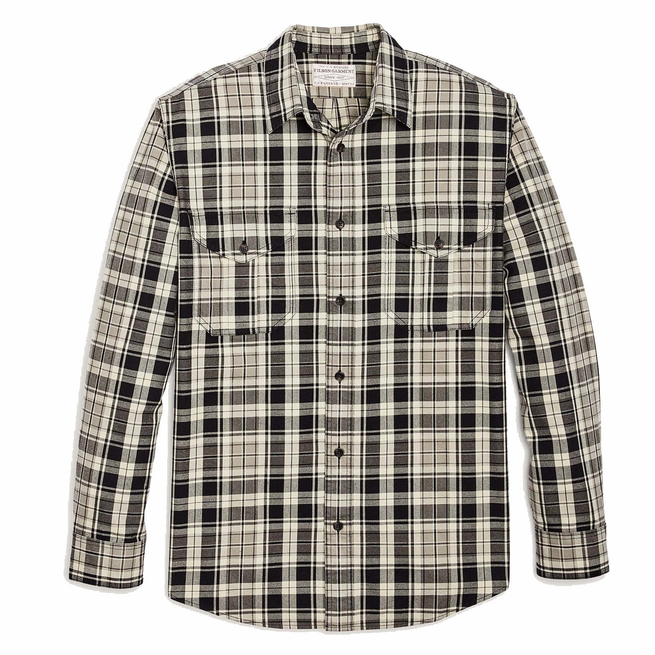New Arrival Discount MustHave Steals Filson Lightweight Alaskan Guide Shirt Cream / Black / Gray
