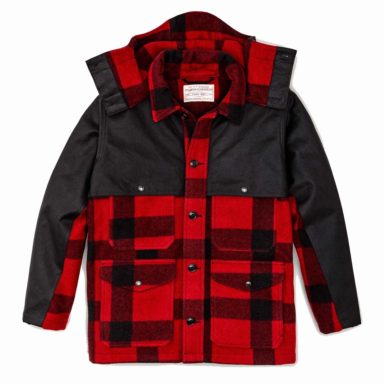 Grab Todays Deal Filson Mackinaw Wool Double Coat Red Black Classic Plaid