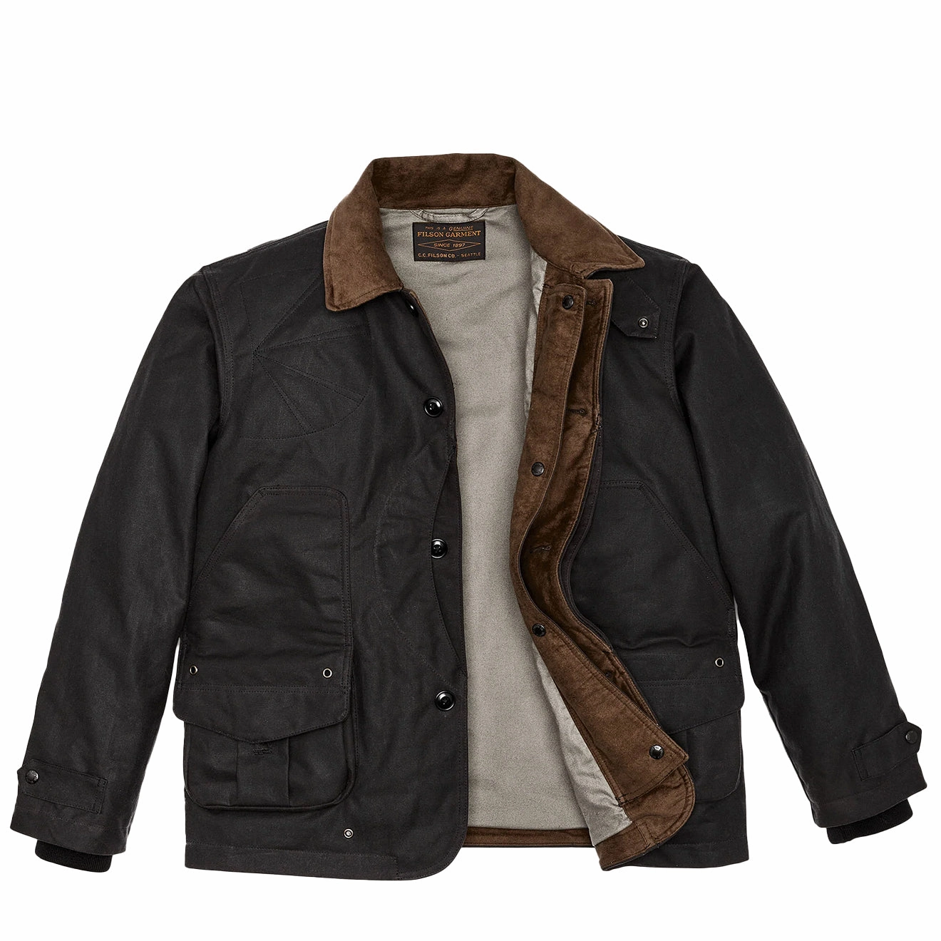 Filson Tin Cloth Hunting Jacket Cinder Big Hot Sale Surprise Discount Today