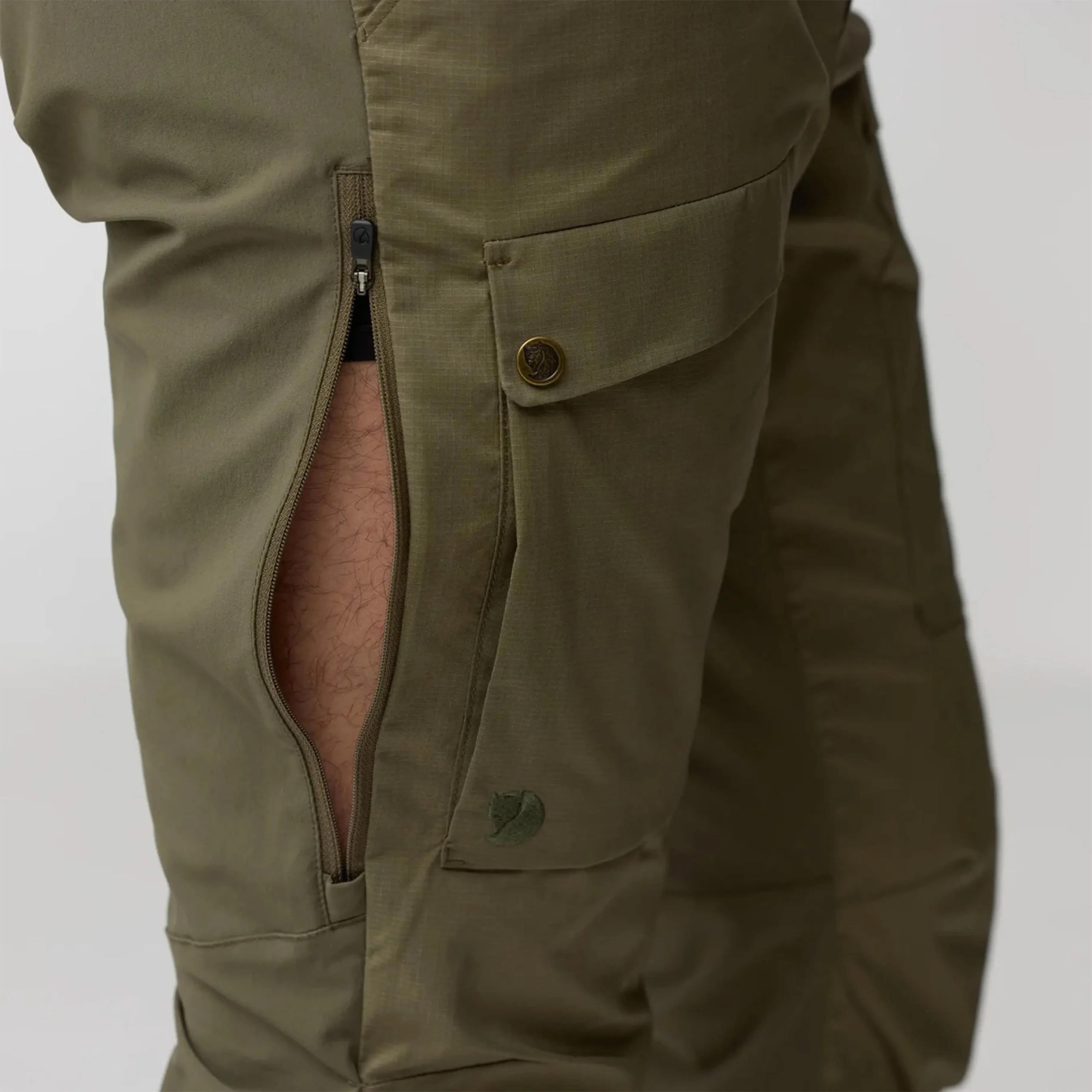 Special Steal Event Fjallraven Abisko Hybrid Trail Trousers Regular Laurel Green