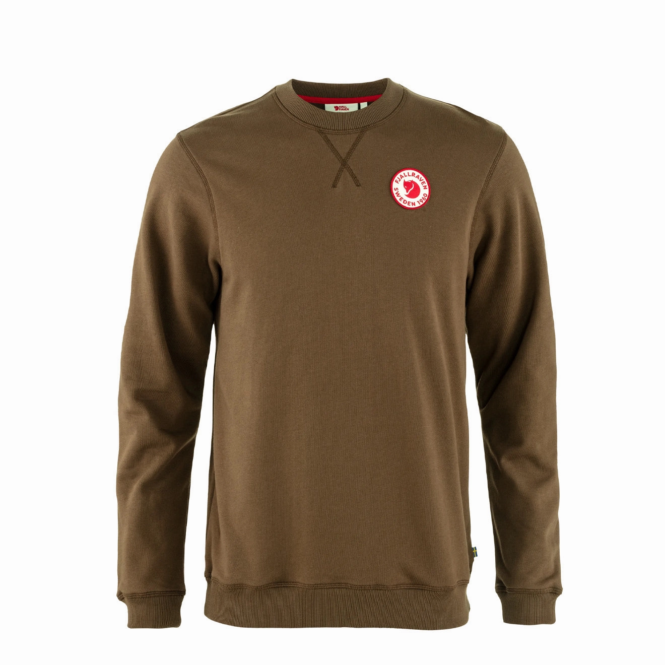 Fjallraven 1960 Logo Badge Sweater Dark Oak New Arrival Discount