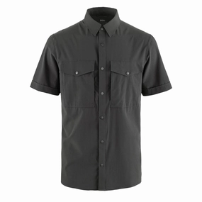 Fjallraven Abisko Trekking Shirt Ss Dark Grey Daily Hot Deal