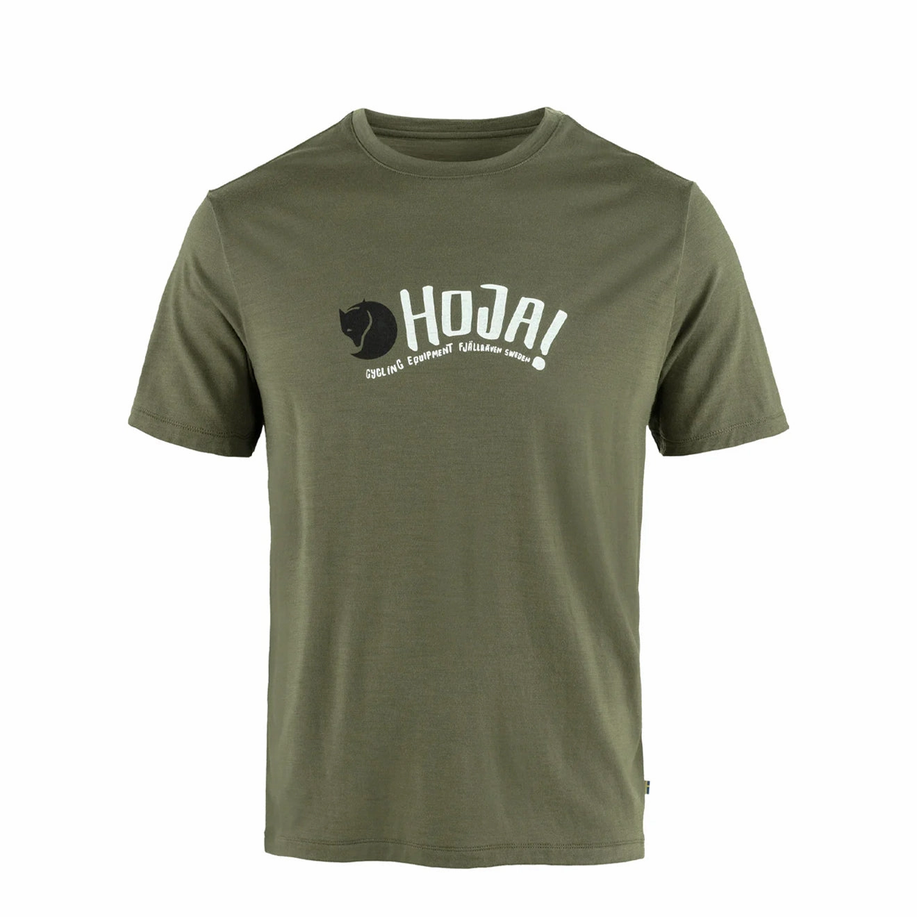 Weekend Flash Offer Grab the Deal Now Fjallraven Hoja Wool T-Shirt Laurel Green