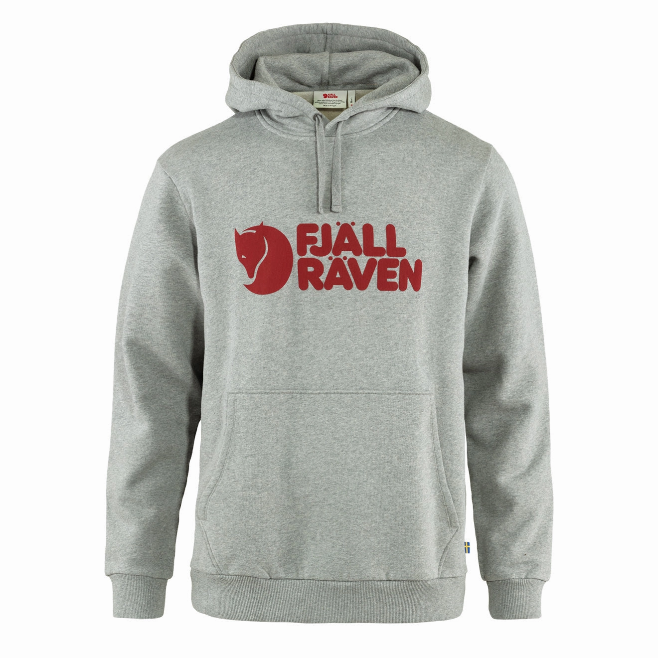 Big Sale Today Grab Your Savings Fjallraven Logo Hoodie Grey Melange