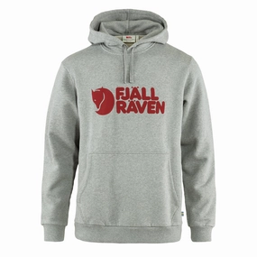 Fjallraven Logo Hoodie Grey Melange Todays Special Savings